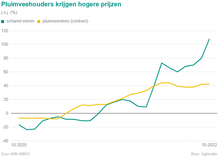 Prijsstijging voor pluimveevlees en eieren in supermarkt